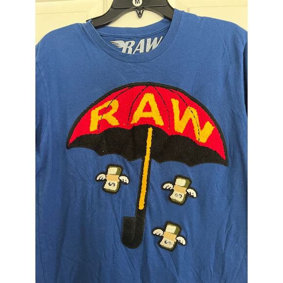 Rawalty Men's Blue Graphic Print Short Sleeve Crew Neck T-Shirt Size Medium - Picture 4 of 4